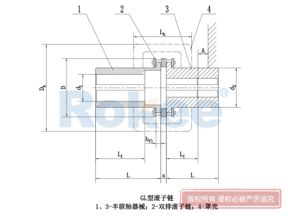 GL型滚子链联轴器