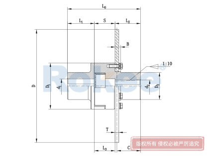 LMPK型带制动盘梅花弹性联轴器